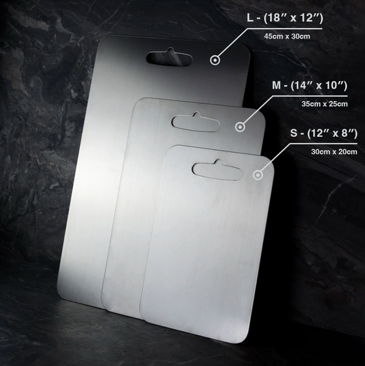 12"x8" Steel Cutting Board